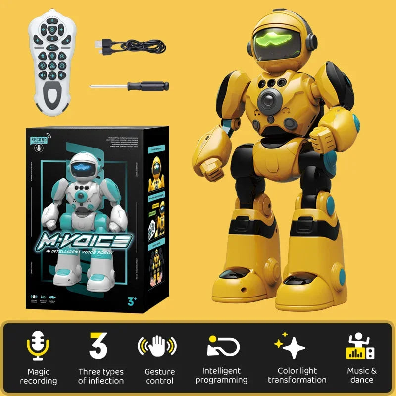 STEM Kids Robot, Interactive with Music, Dance, Record, with controls.