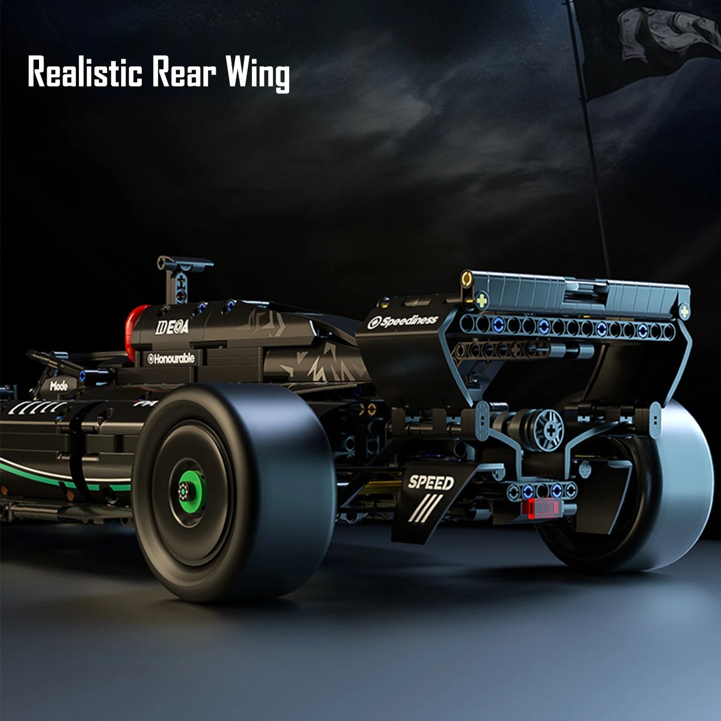 1:8 Scale Formula 1 Style Racing Car, Building Blocks Set for Pre-teens to Adult. Great Construction Set for Birthday or Holiday Gift.
