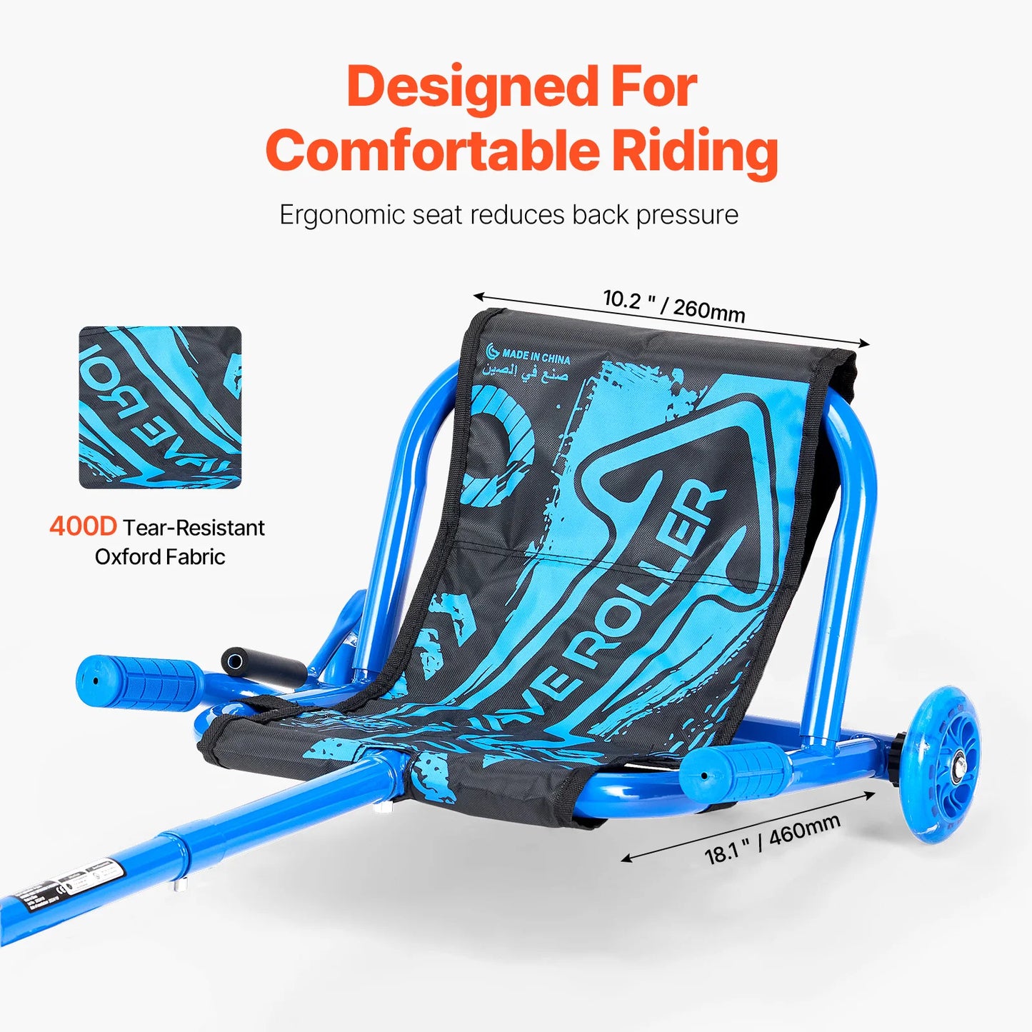 132/198lbs Ride on Scooter with Sling Seat, Powered by Zig-Zag Motion for Sports Games or Child's Play. Makes a great gift for any child at birthday or holiday.