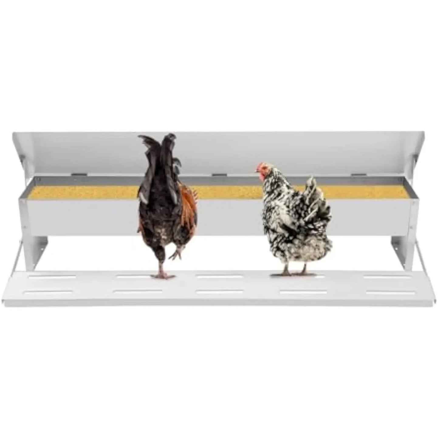 Automatic Chicken Feeder With Weatherproof Lid And Large Capacity