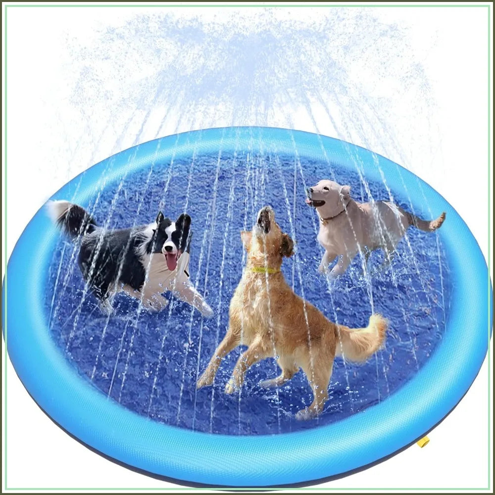 Splash Pad For Dogs And Kids Anti-Slip Water Play Mat