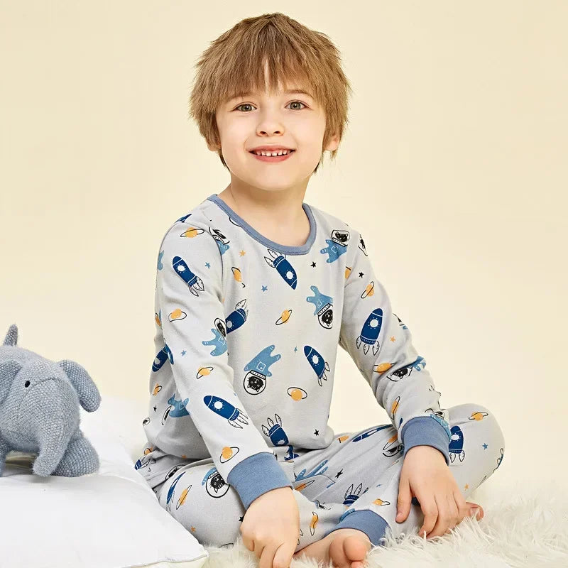 Kids Pajamas for Boys and Girls 2- 10 Years Cotton Sleepwear, Cute Graphic Prints