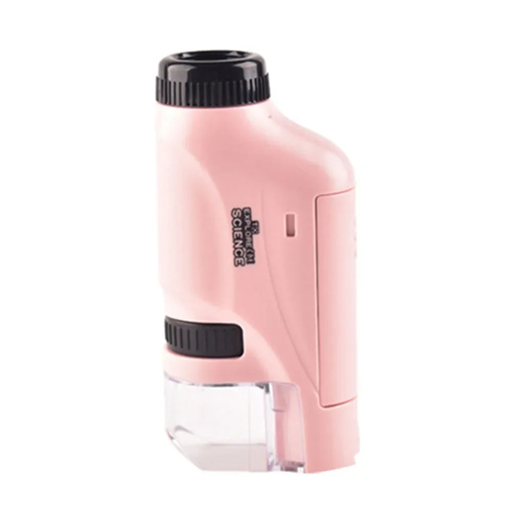 Handheld Microscope Kit With LED Light For Learning in the Great Outdoors, uses batteries for best hands-on discovery