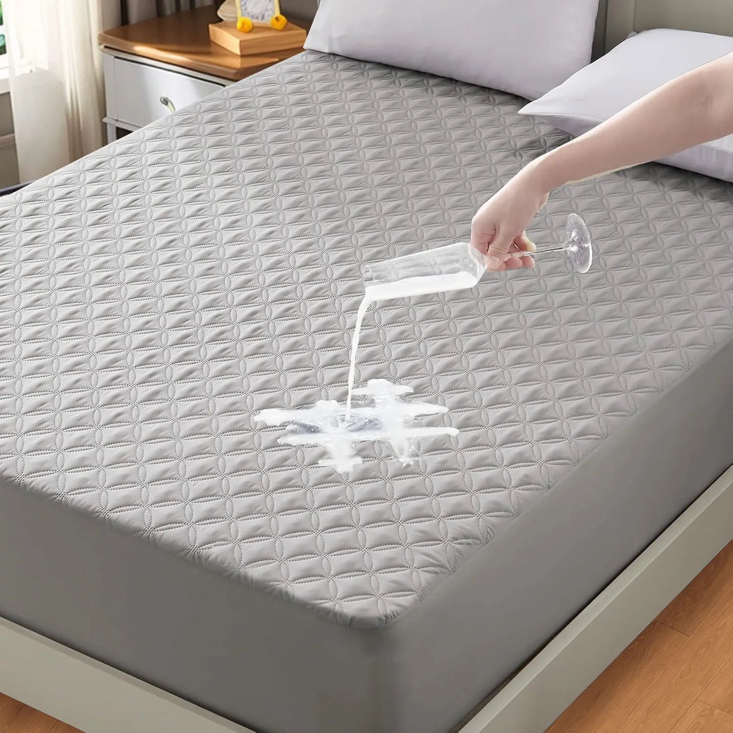Waterproof Mattress Protector Deep Pocket Noiseless Breathable Cover