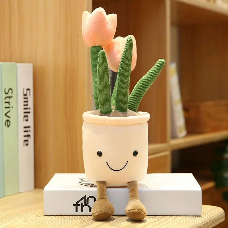 Flower Plush Toy Soft Plushie For Desk Decor Gift Lovers