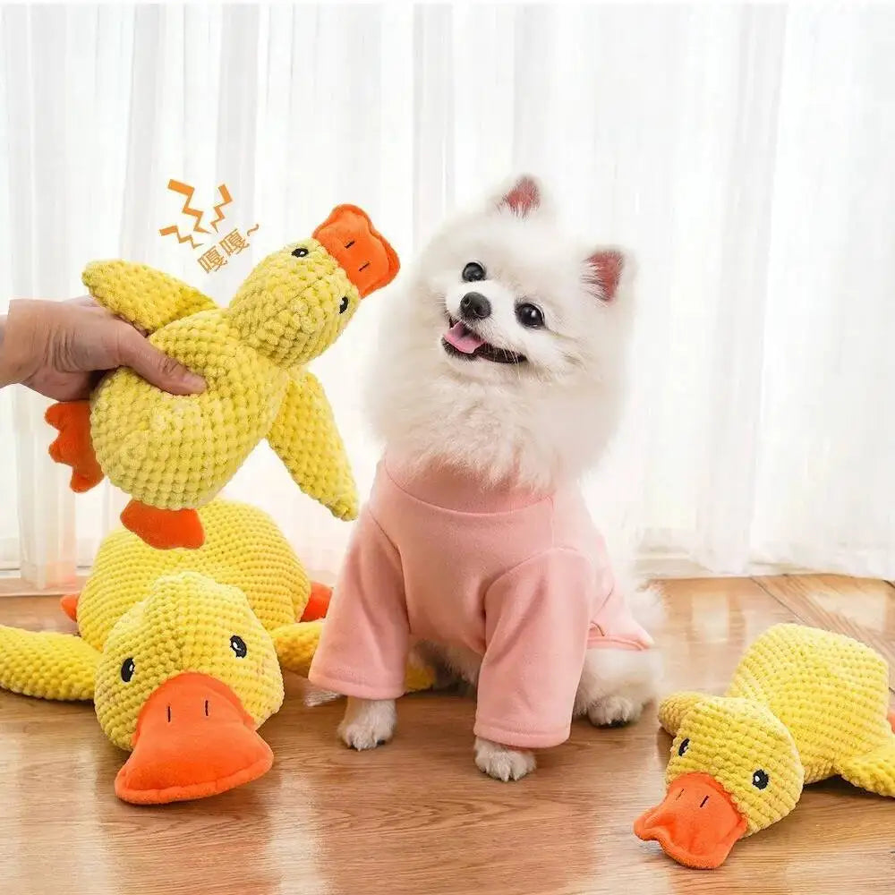 Squeaky Plush Duck Toy for Dogs and Cats Chew Toy for Pets
