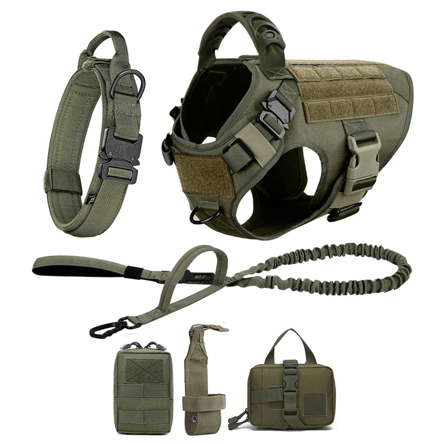 Large Dog Harness, Collar And Leash Set for Training, Walking and Carrying Gear. For Medium to Large Dogs
