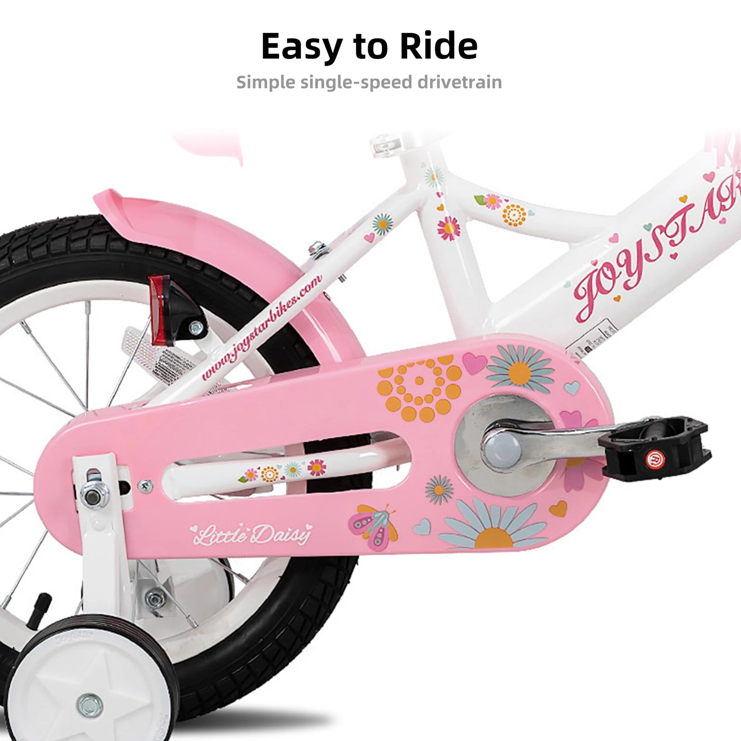 Girls Bike For Ages 2 To 7 With Doll Carrier, Streamers, Basket, Training Wheels