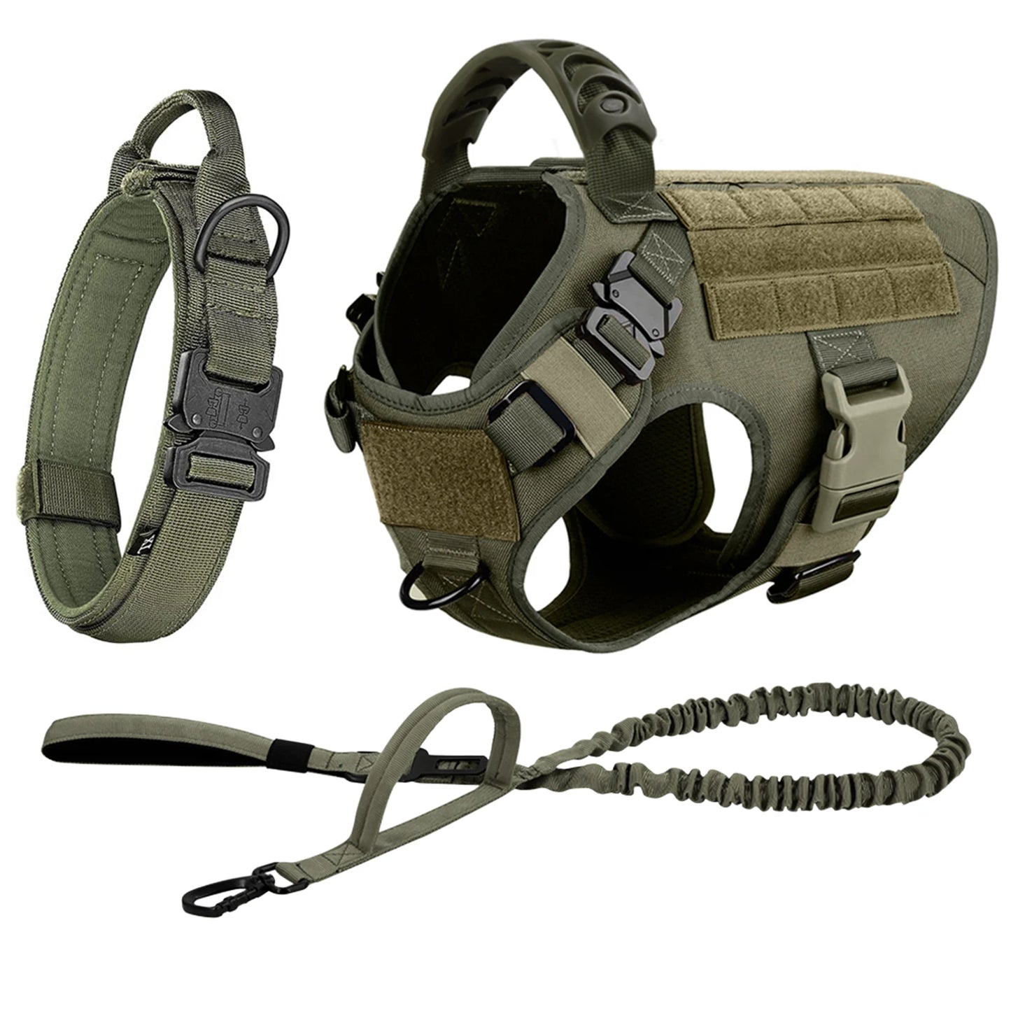 Large Dog Harness, Collar And Leash Set for Training, Walking and Carrying Gear. For Medium to Large Dogs