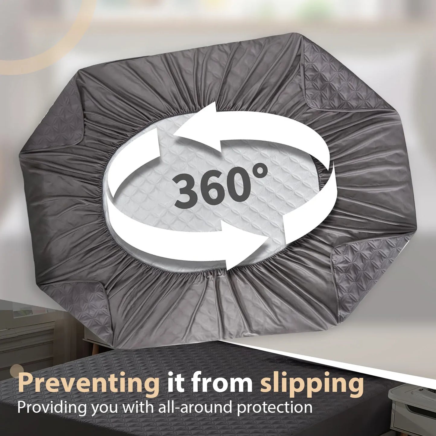 Waterproof Mattress Protector Deep Pocket Noiseless Breathable Cover