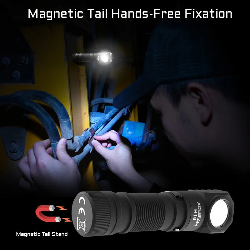 Super Lightweight Headlamp AA battery LED Right Angle Light, Handsfree Flashlight, for Camping, Hiking, Fishing, Home Projects when Extra Lighting is needed, 1000 lumens