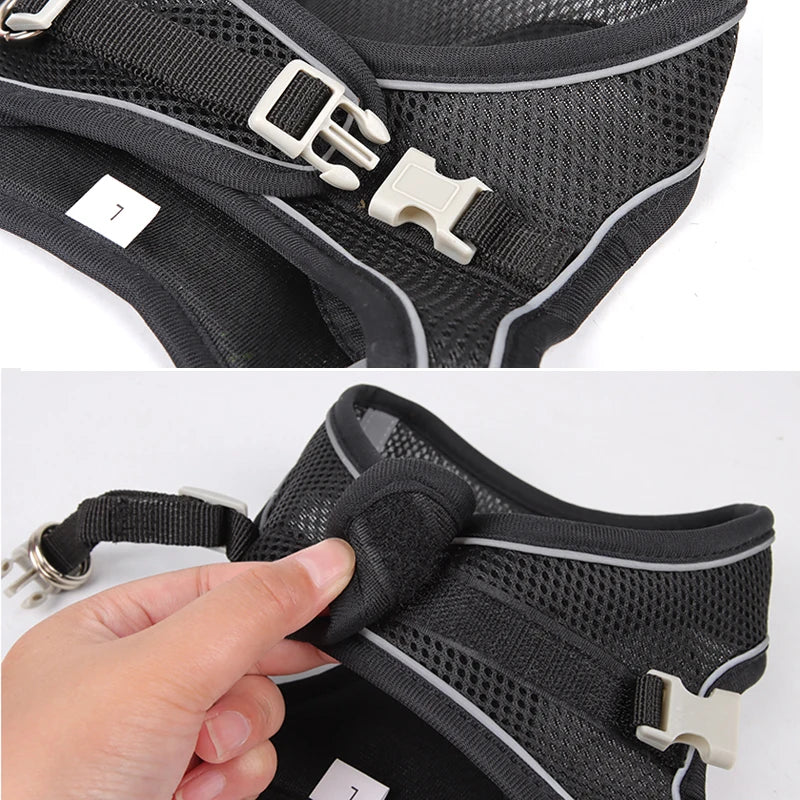 Dog Harness And Leash Set For Dogs, Soft Breathable Nylon, Reflective adds to Pet Safety