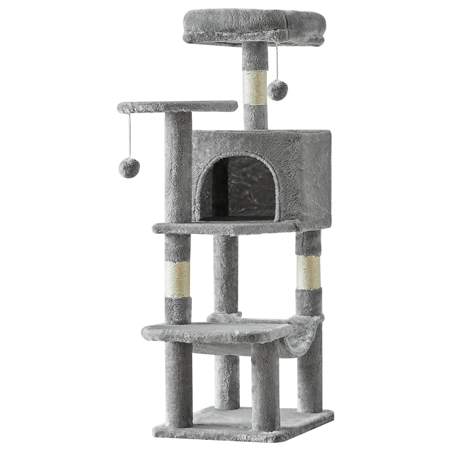 Large Cat Condo for Climbing and Hiding, for hours of engaging your Kitties, for Multi Cat Climbing on Towers With Sisal posts