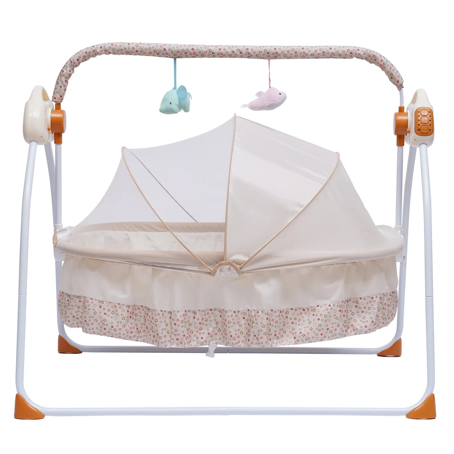 Cradle Swing For Baby with Auto Rocking, 5 Speeds, Bluetooth Music For Calming