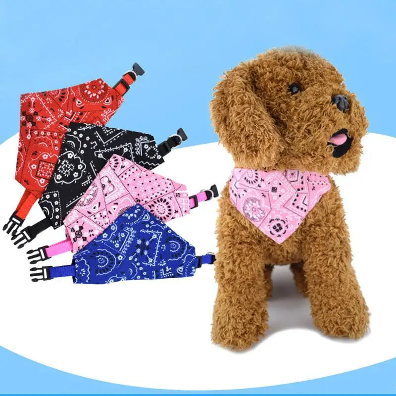 Adjustable Small Pet Bandana, Triangular Style to dress your Little 4-legged buddy