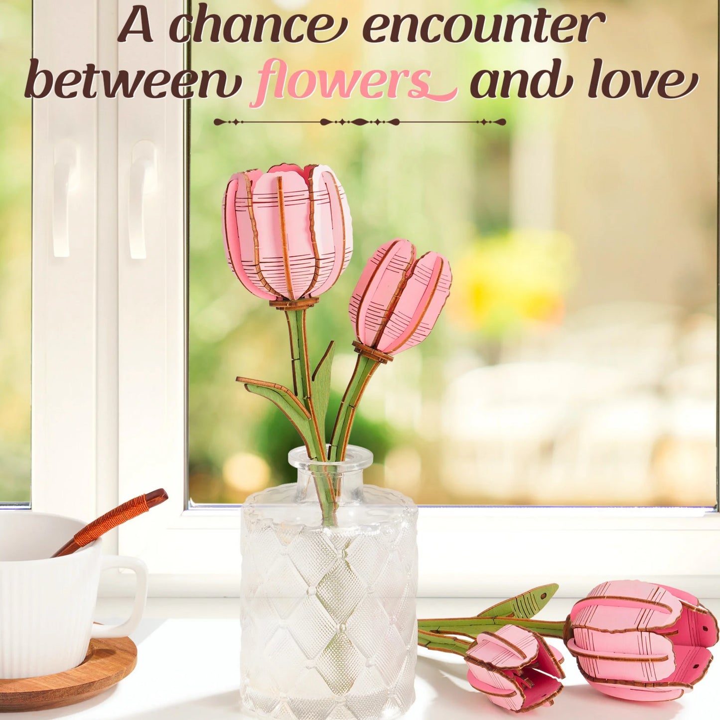Rolife Wooden 3D Puzzle Orchid Flower Kit For Gifting