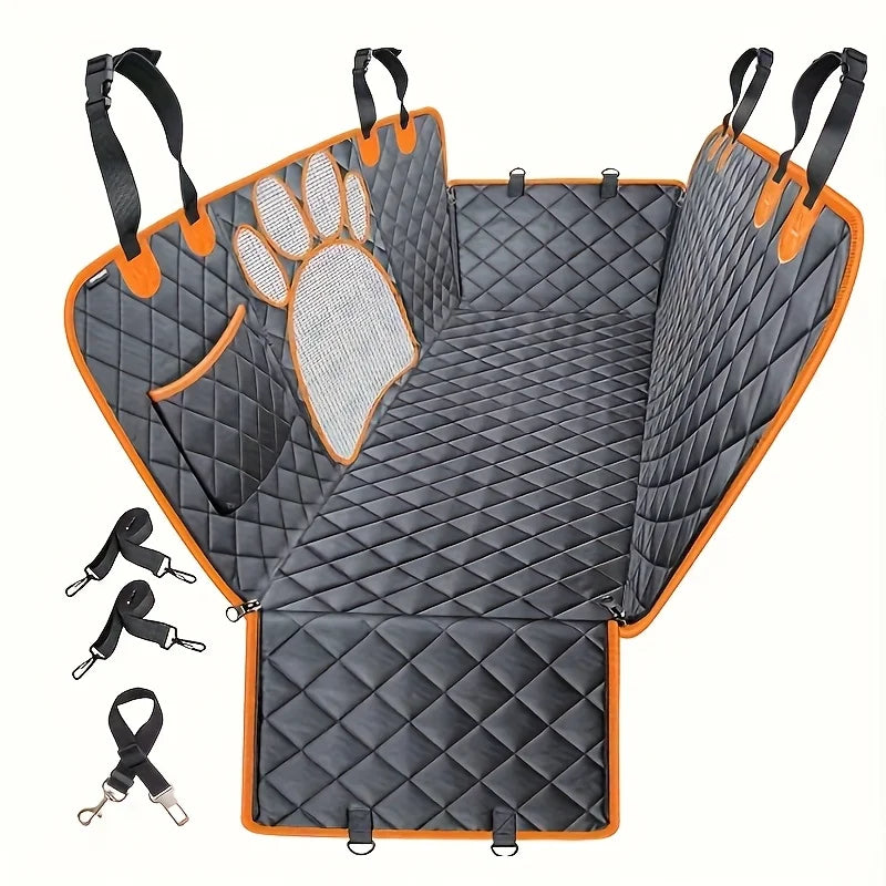 Dog Seat Cover, Hammock, Heavy Duty - Scratch Resistant, Anti Slip,  Rear Seat Cover for travelling with Pets in Cars, Trucks, SUVs.