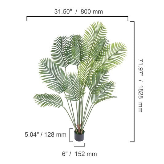 Artificial Palm Tree Faux Plant For Indoor Outdoor Decor