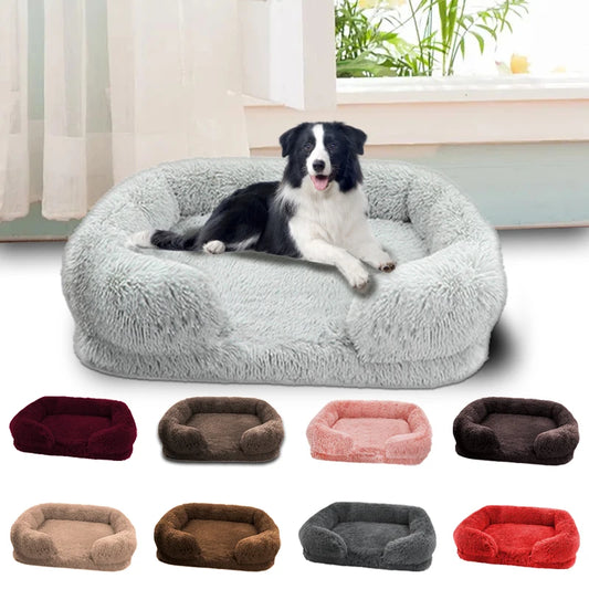 Plush orthopedic dog bed for large dogs -  remove and wash cover, durable comfortable Pet Bed