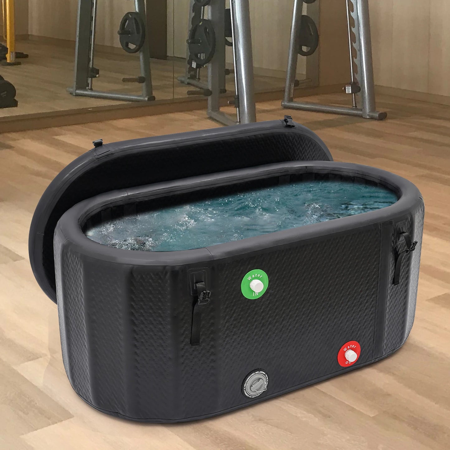 370L Inflatable Cold Plunge Tub,  Portable, Inflatable  w/Insulated Lid for reducing inflammation and promoting wellness.