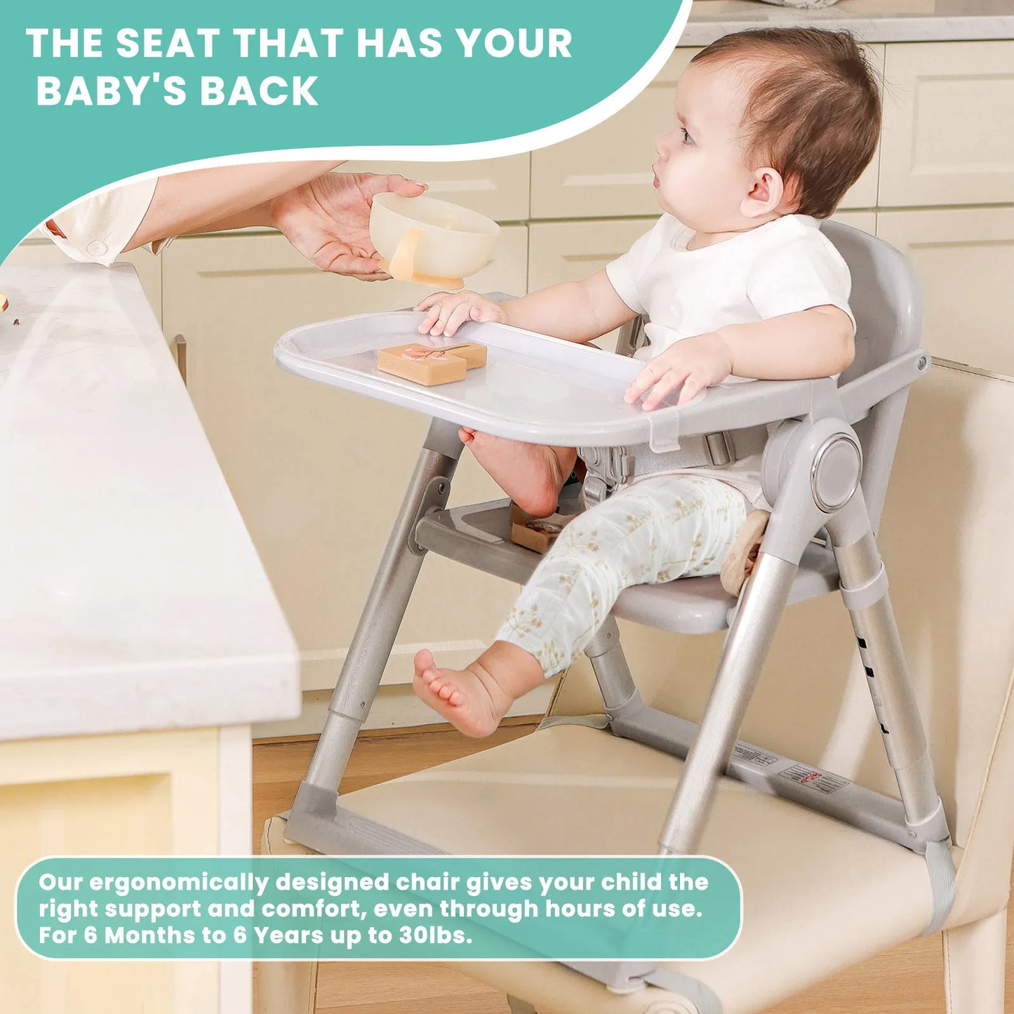 Ubravoo Portable Folding Baby Booster Seat With Tray