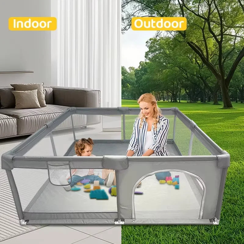 IMBABY Baby Playpen Safe Activity Playground Supports Motor Development