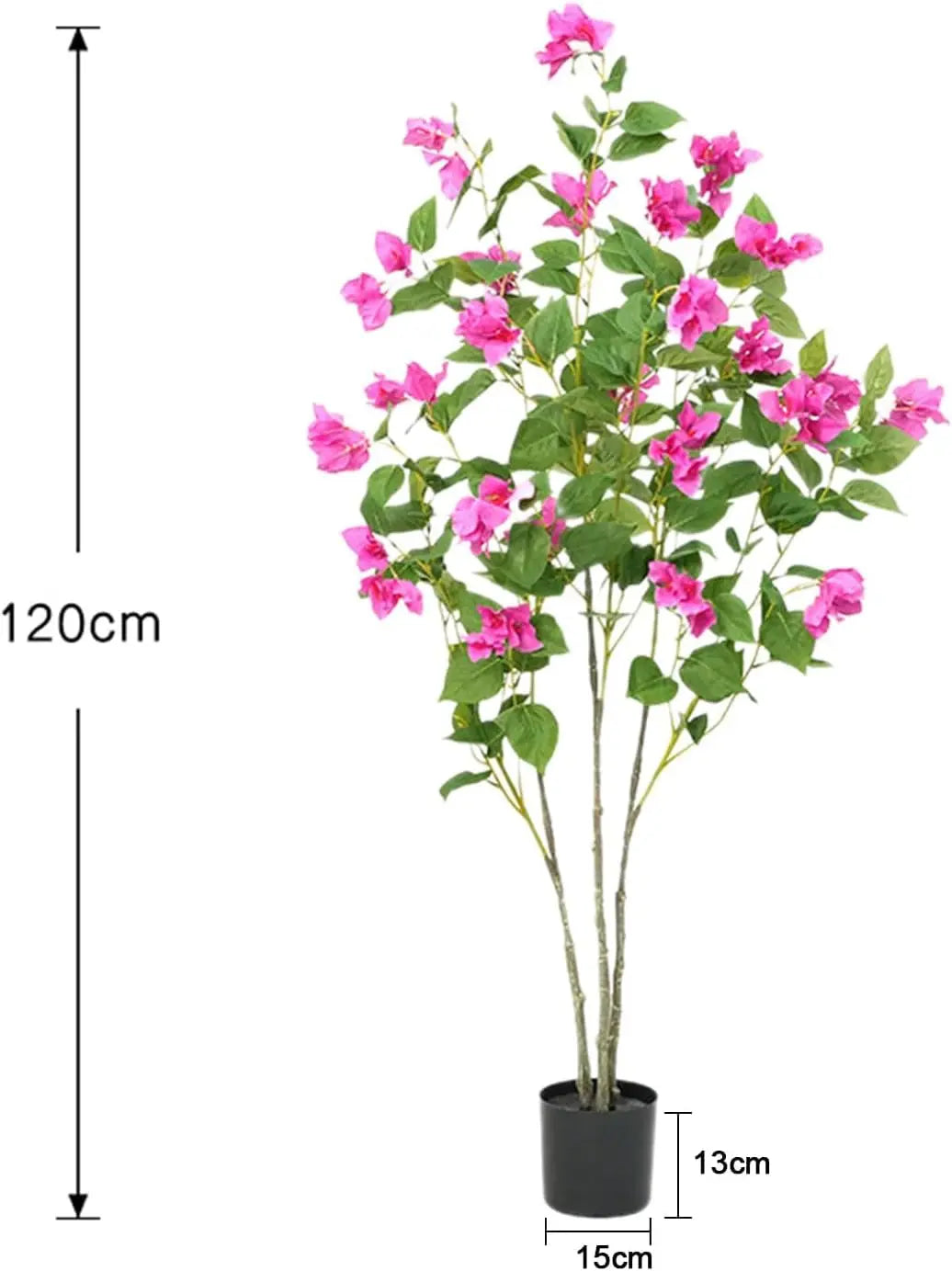 4FT Artificial Bougainvillea Flower Tree, Real Touch Silk Plant, Beautiful Tropical Decor for Home, Patio, Sunrooms, Parties, Weddings.