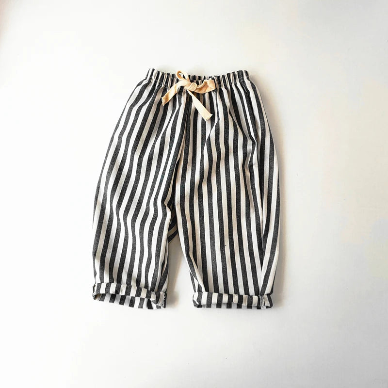 Unisex Kids Linen Cotton Shorts For Summer Casual Wear